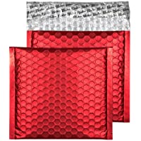 Purely Packaging CD 165x165mm Peel and Seal Matt Metallic Padded Bubble Envelope - Chili Haze (Pack 100)